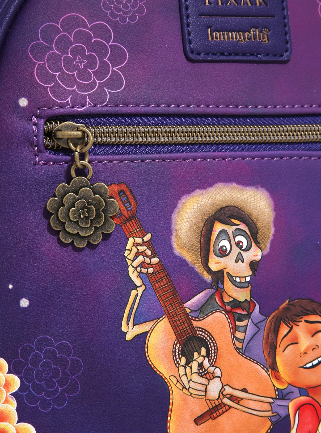 Loungefly Disney Pixar Coco Hector & Miguel Marigolds Mini Backpack, , alternate - view 4