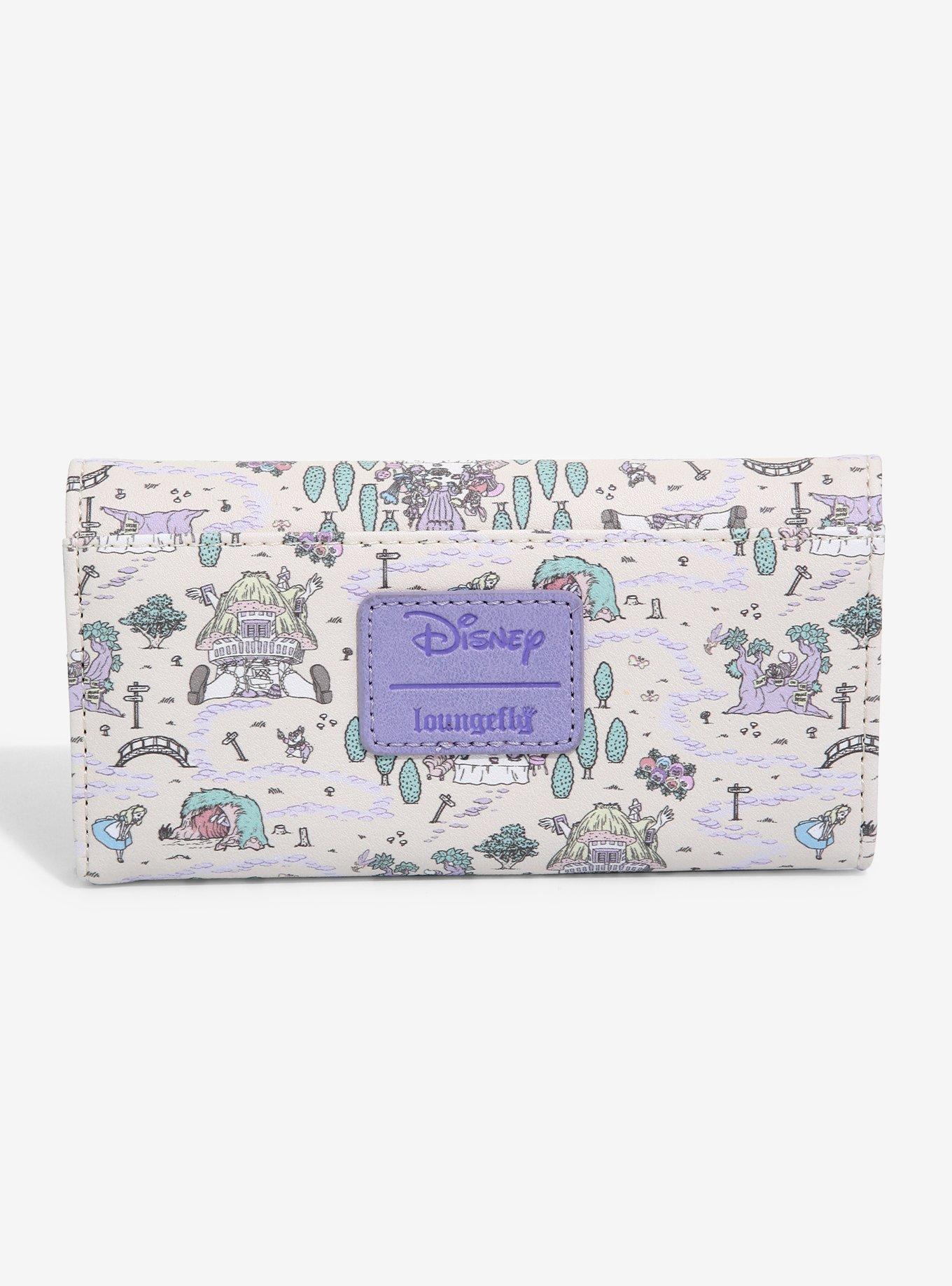 Loungefly Disney Alice In Wonderland Pastel Map Flap Wallet, , alternate