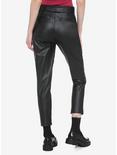 Black Faux Leather Pants, BLACK, alternate