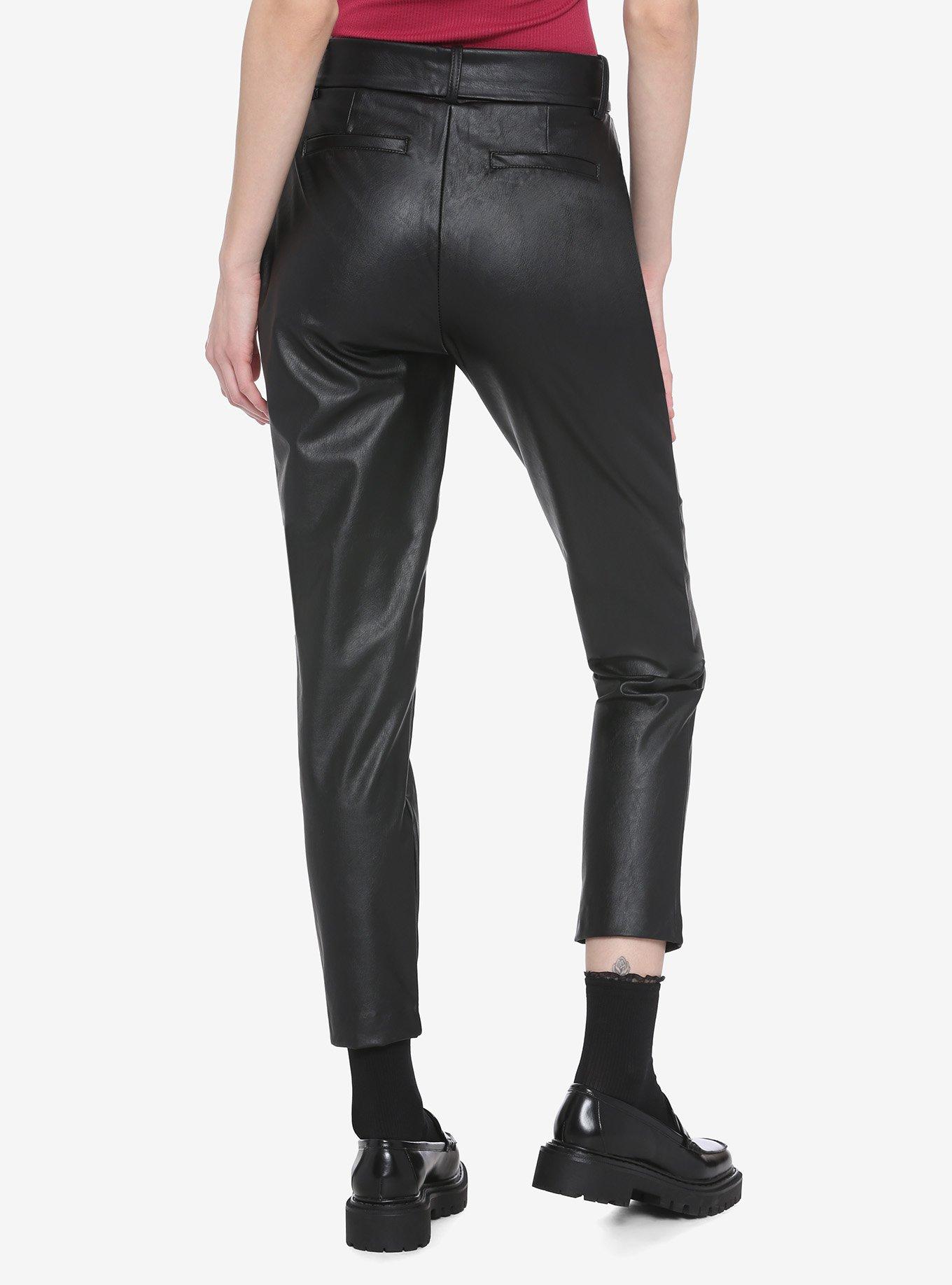 Hot Topic Black Faux Leather Pants