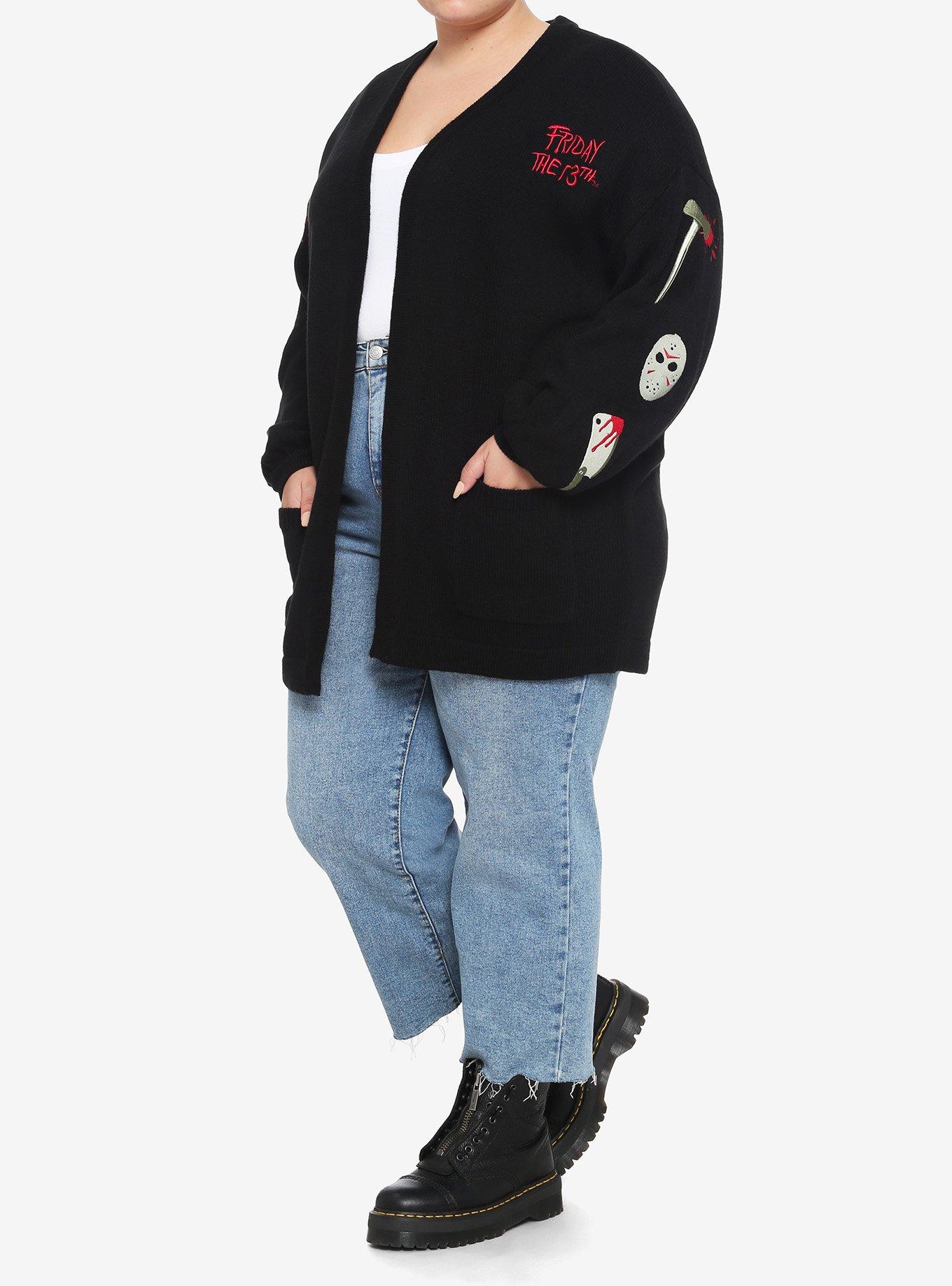 Friday The 13th Icons Girls Open Cardigan Plus Size, MULTI, alternate
