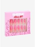 Shrine X Alice Mc Pink Flames Faux Nail Set, , alternate