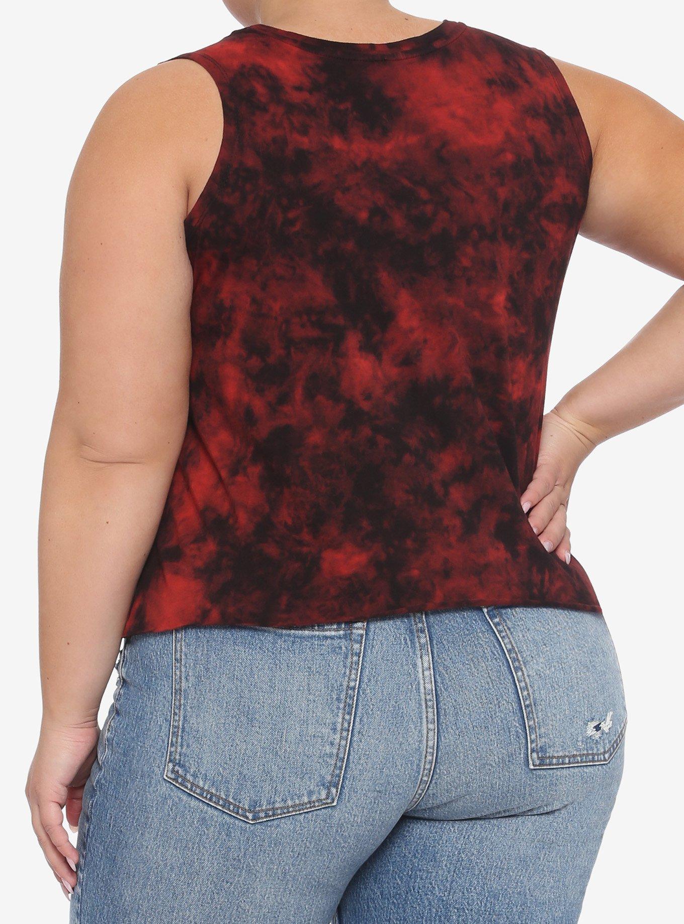 My Chemical Romance Three Cheers For Sweet Revenge Tie-Dye Girls Crop Muscle Top Plus Size, MULTI, alternate