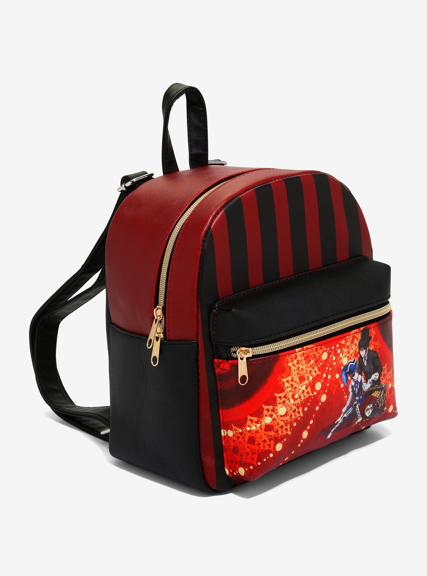 Black Butler Sebastian & Ciel Striped Mini Backpack, , alternate