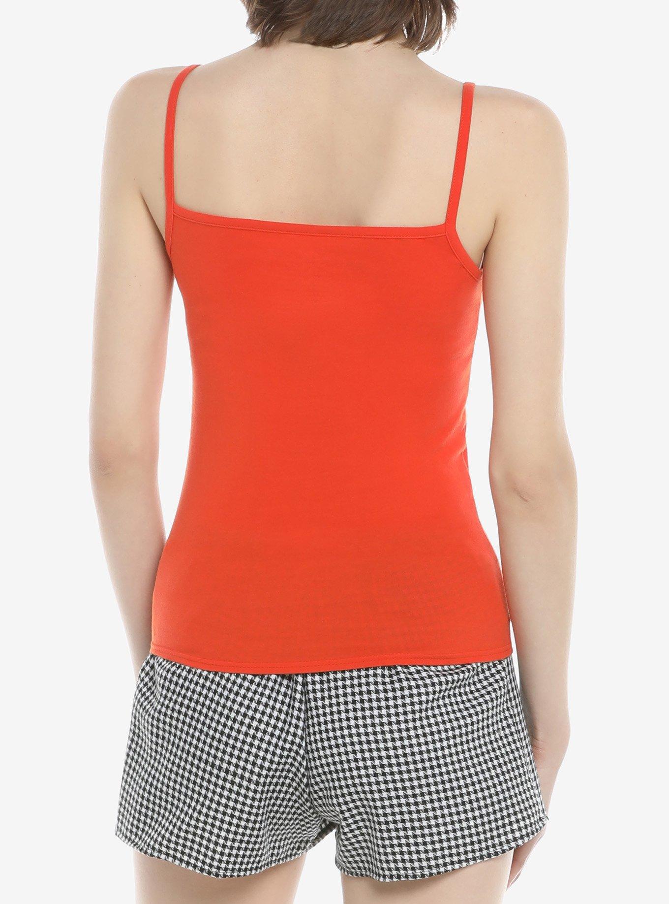 The Rolling Stones Checkered Tongue Girls Strappy Tank Top, RED, alternate