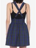 Blue Plaid Bib Suspender Skirt, PLAID, alternate