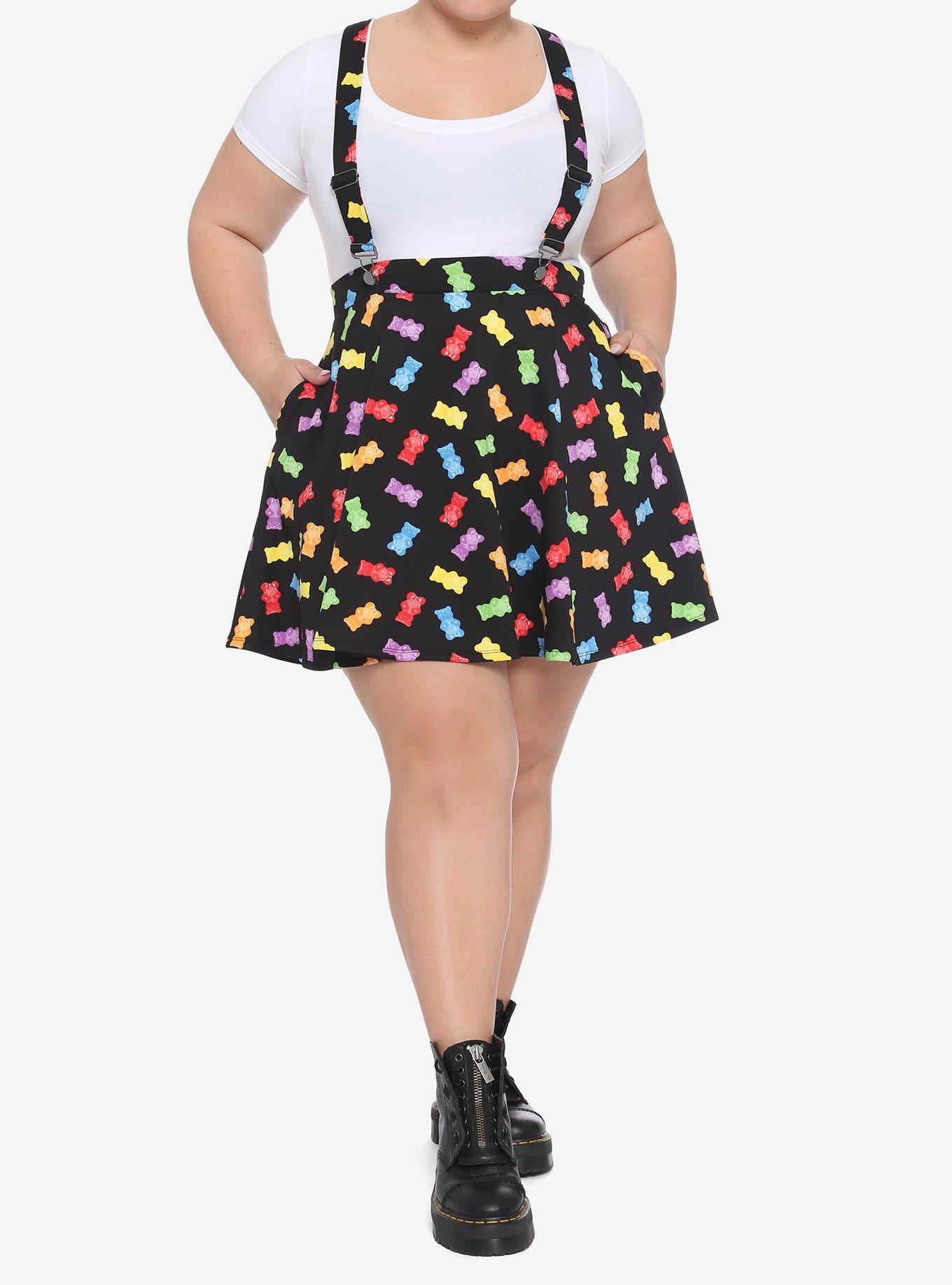 Candy Bear Suspender Skirt Plus Size, , hi-res