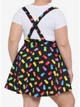 Candy Bear Suspender Skirt Plus Size, BLACK, alternate