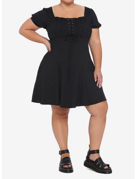 Plus Size Black Empire Dress Plus Size, , hi-res