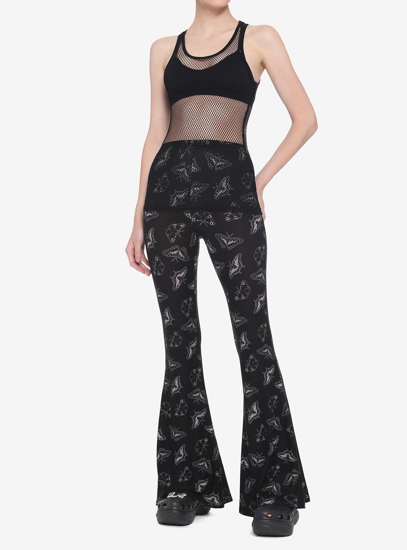 Black Fishnet Girls Tank Top, BLACK, alternate