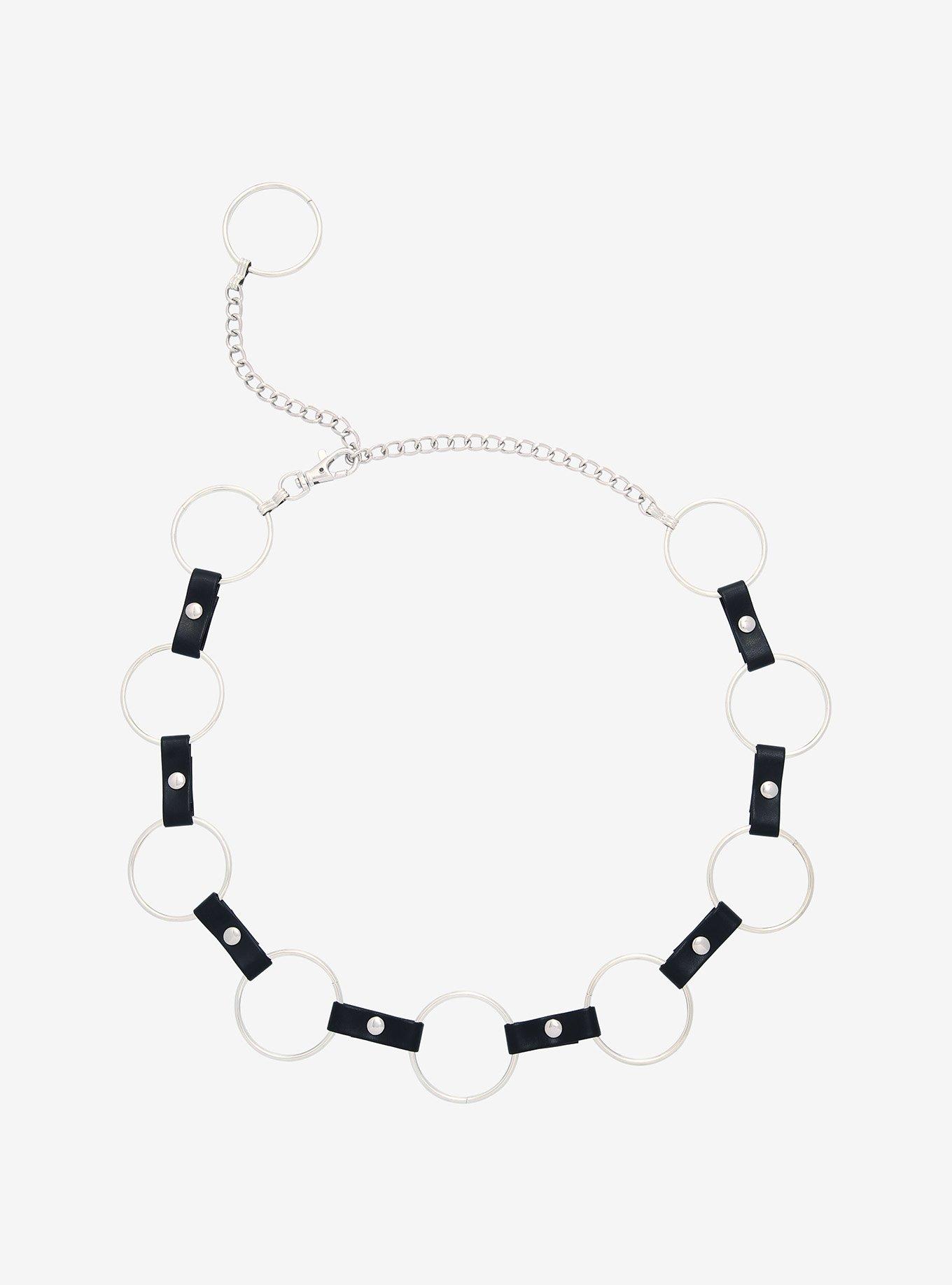 O-Ring & Chain Belt, SILVER, alternate