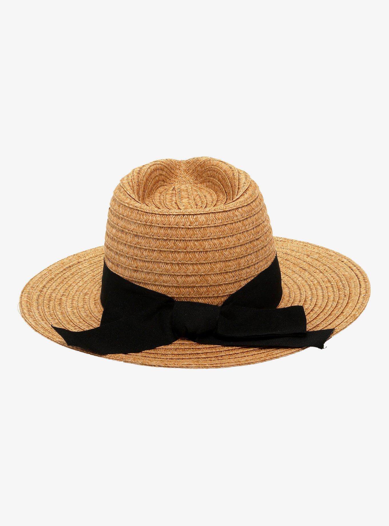 Straw Wide Brim Fedora, , alternate