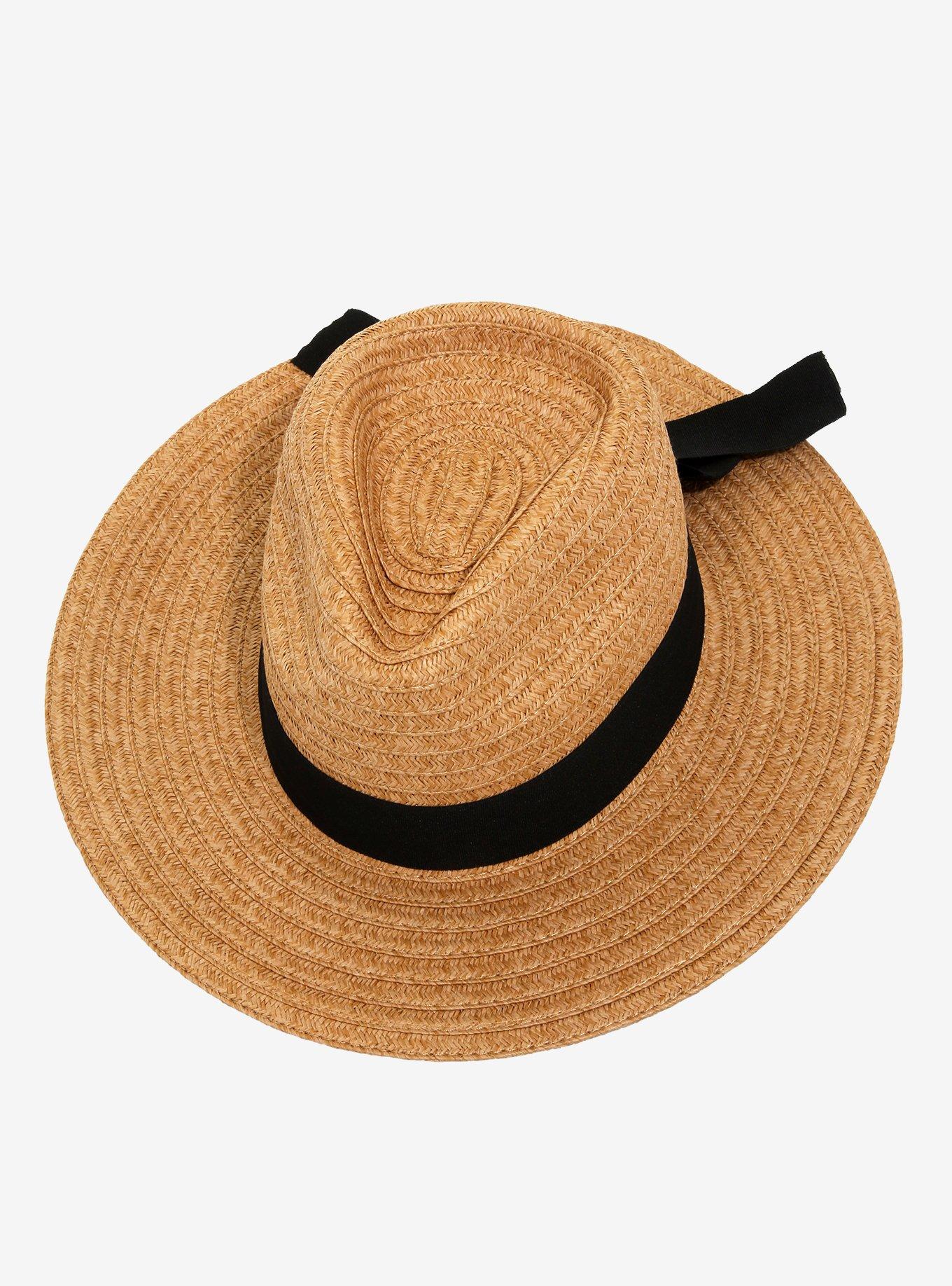 Straw Wide Brim Fedora, , alternate