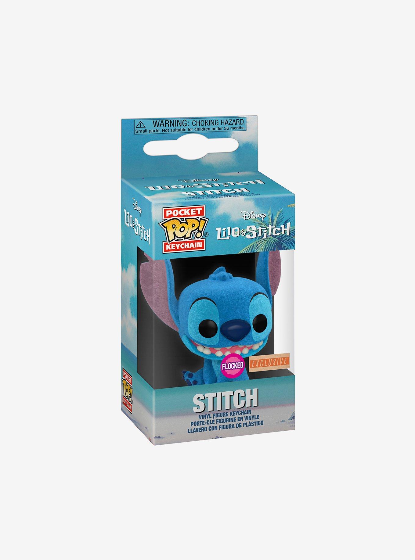 Funko Pocket Pop! Disney Lilo & Stitch Stitch (Flocked) Vinyl Keychain, , alternate
