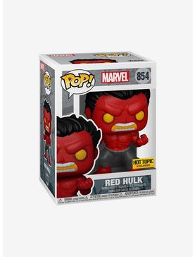 Plus Size Funko Marvel Pop! Red Hulk With Glow-In-The-Dark Chase Vinyl Bobble-Head Hot Topic Exclusive, , hi-res
