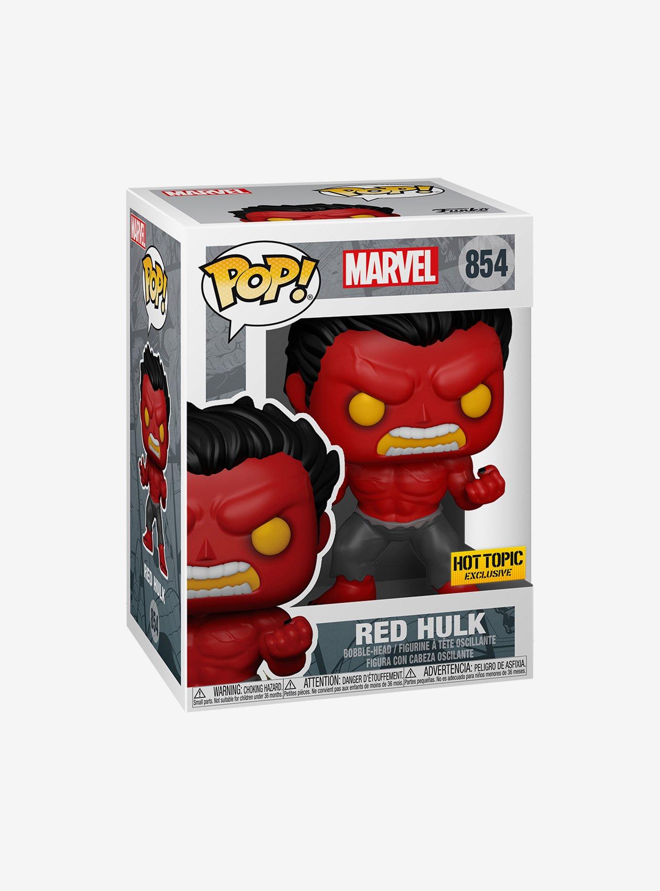 Funko Marvel Pop! Red Hulk With Glow-In-The-Dark Chase Vinyl Bobble-Head Hot Topic Exclusive, , alternate