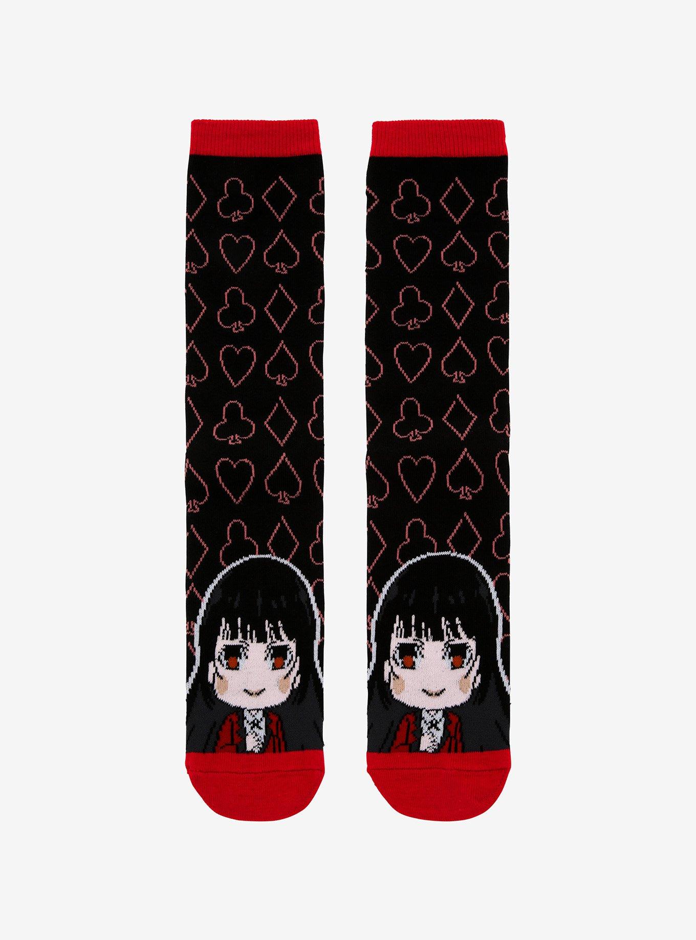 Kakegurui Yumeko Jabami Card Suit Crew Socks, , alternate