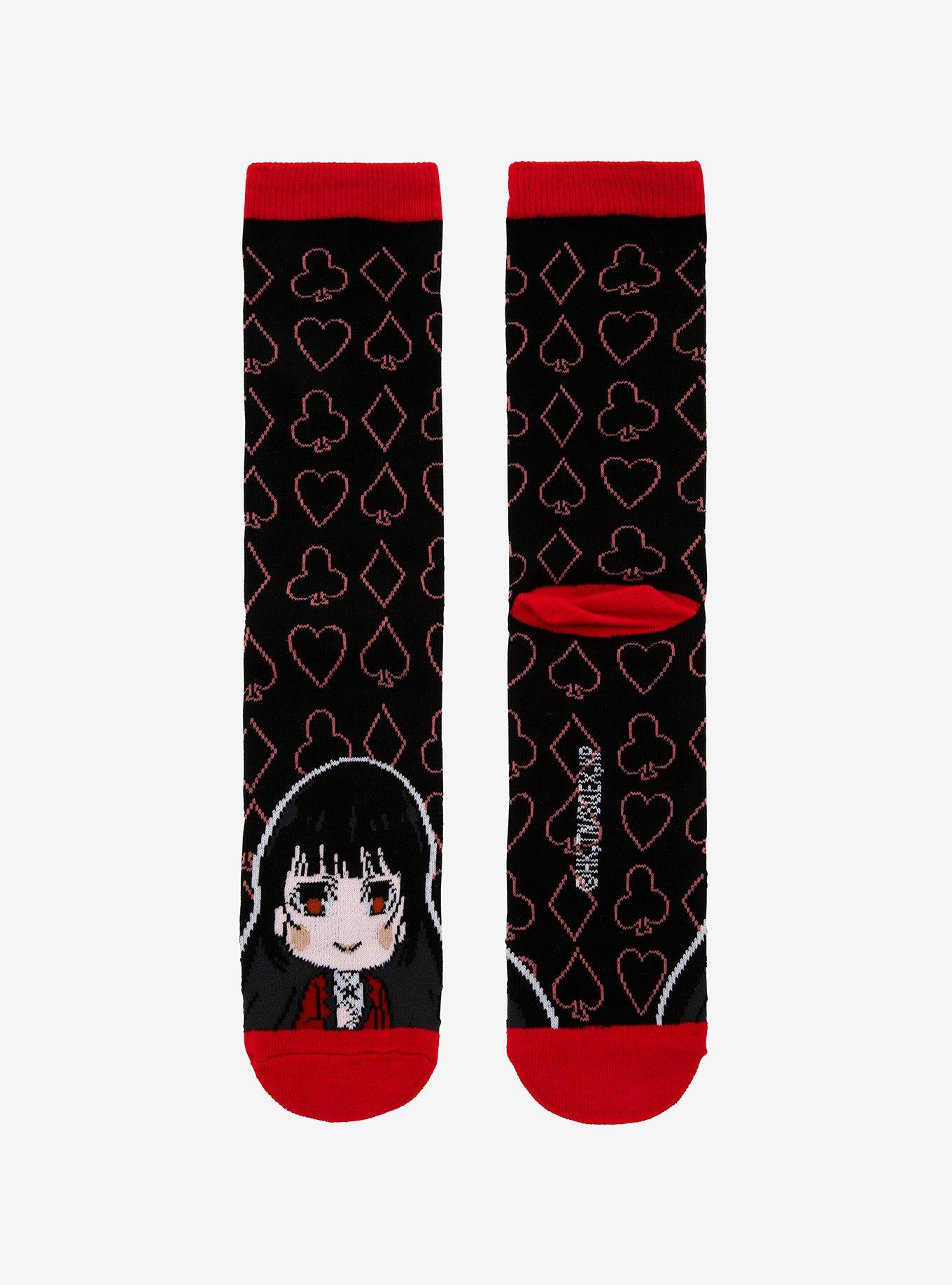 Kakegurui Yumeko Jabami Card Suit Crew Socks, , alternate