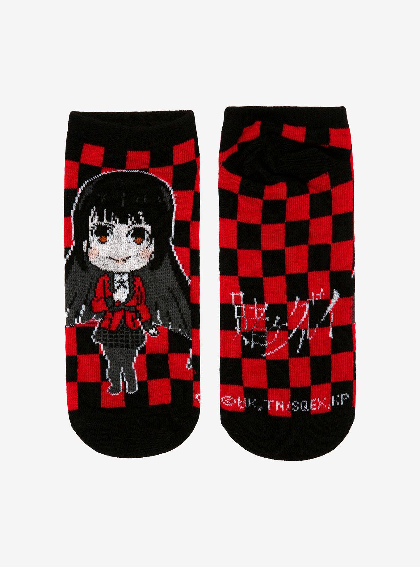 Kakegurui Yumeko Checkered No-Show Socks, , alternate