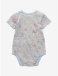 Disney Alice in Wonderland Characters Allover Print Infant One-Piece - BoxLunch Exclusive, HEATHER GREY, alternate