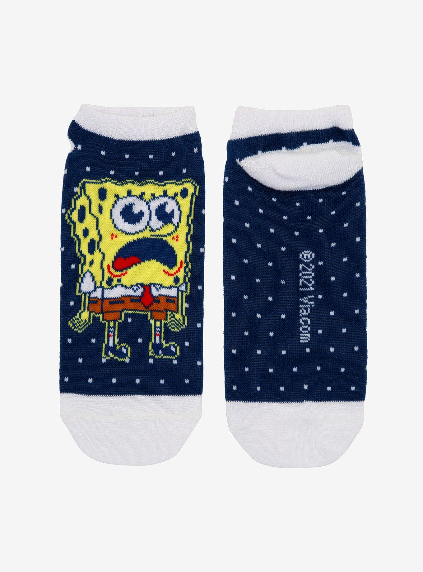 SpongeBob SquarePants Surprised No-Show Socks, , alternate