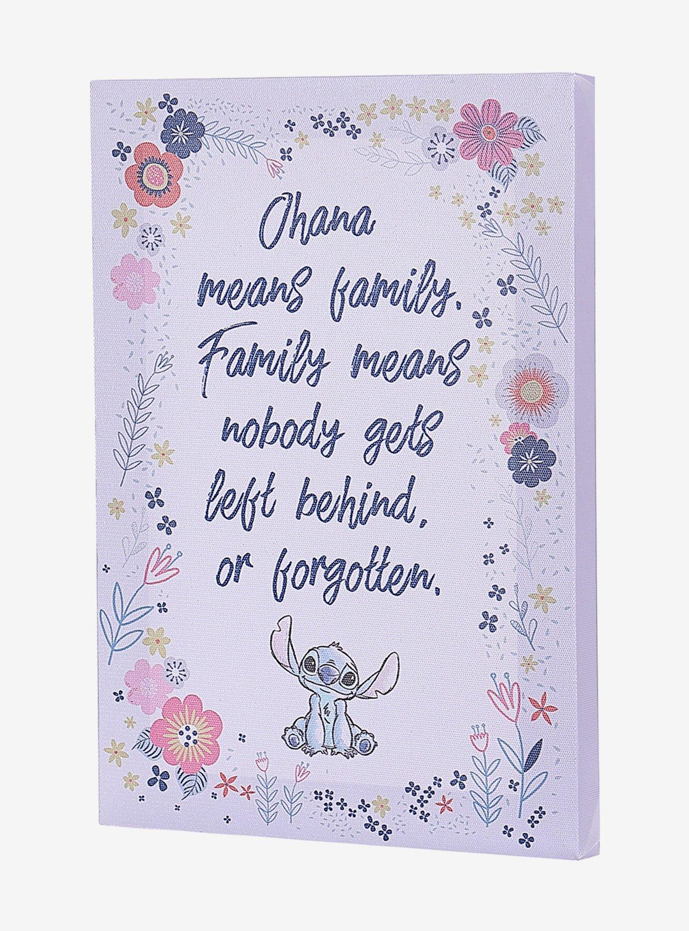 Disney Lilo & Stitch Family Quote Canvas Wall Art, , alternate