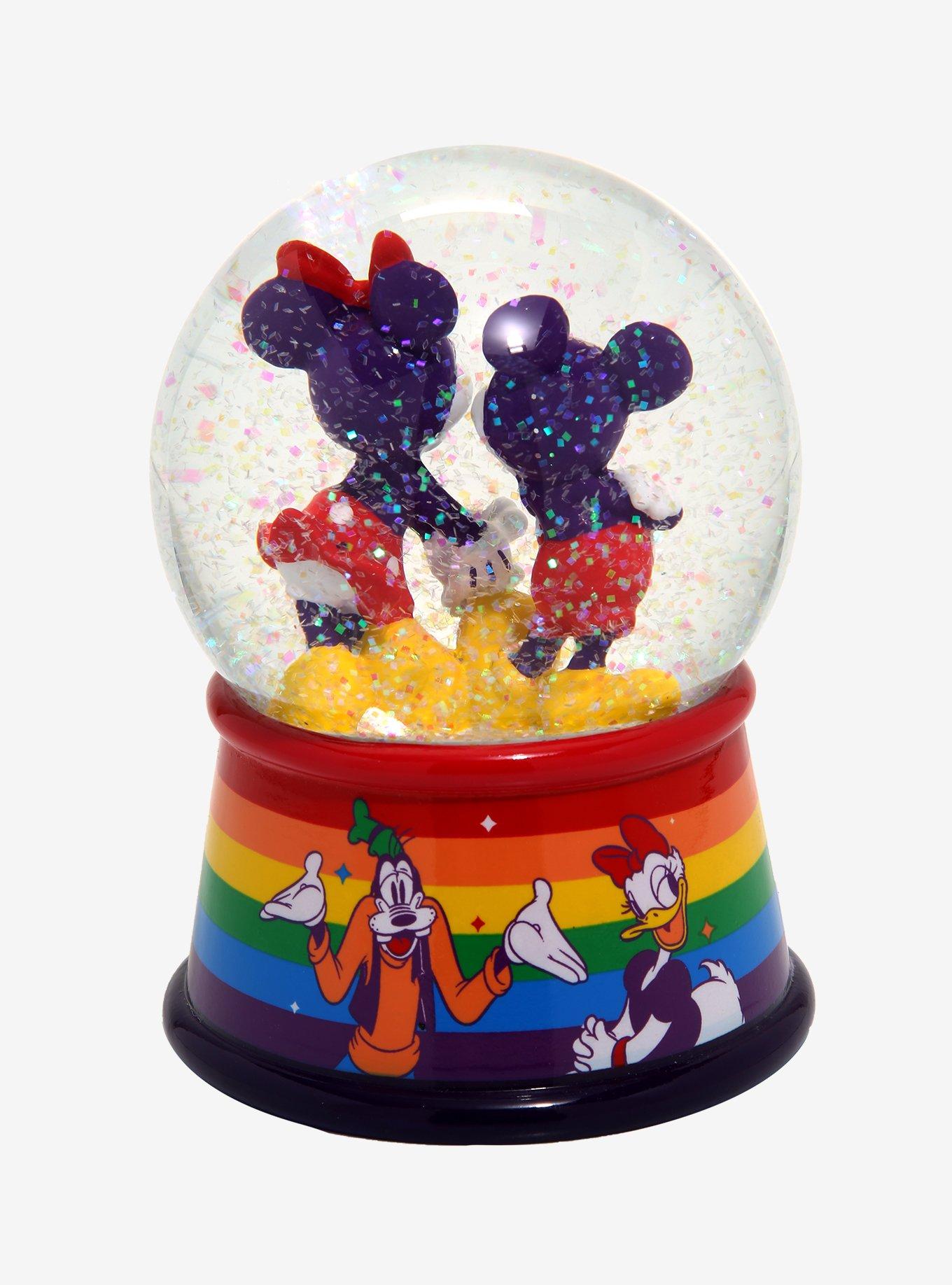 Disney Mickey Mouse Minnie Mouse Rainbow Love Snow Globe, , alternate