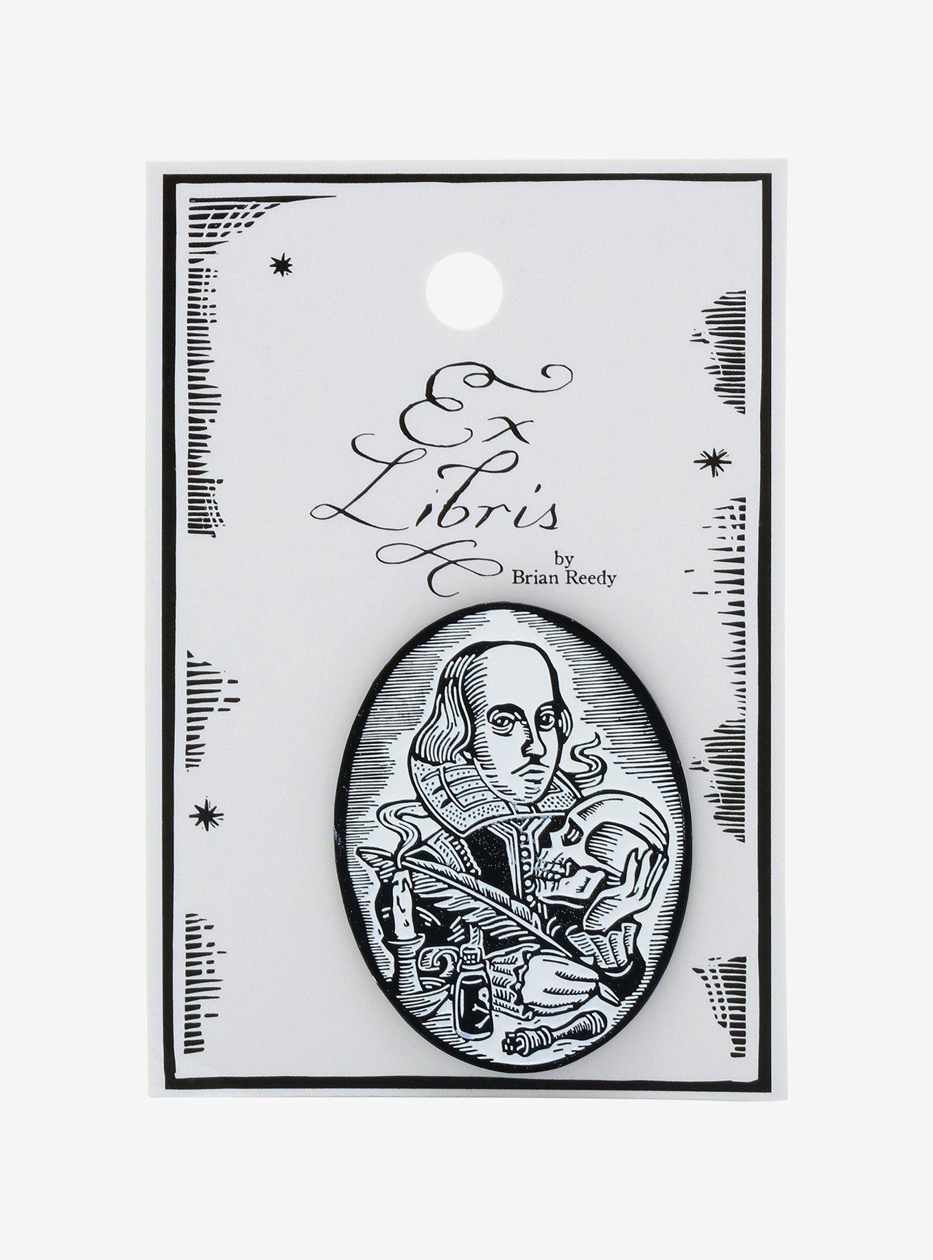 Ex Libris Shakespeare Enamel Pin By Brian Reedy, , alternate