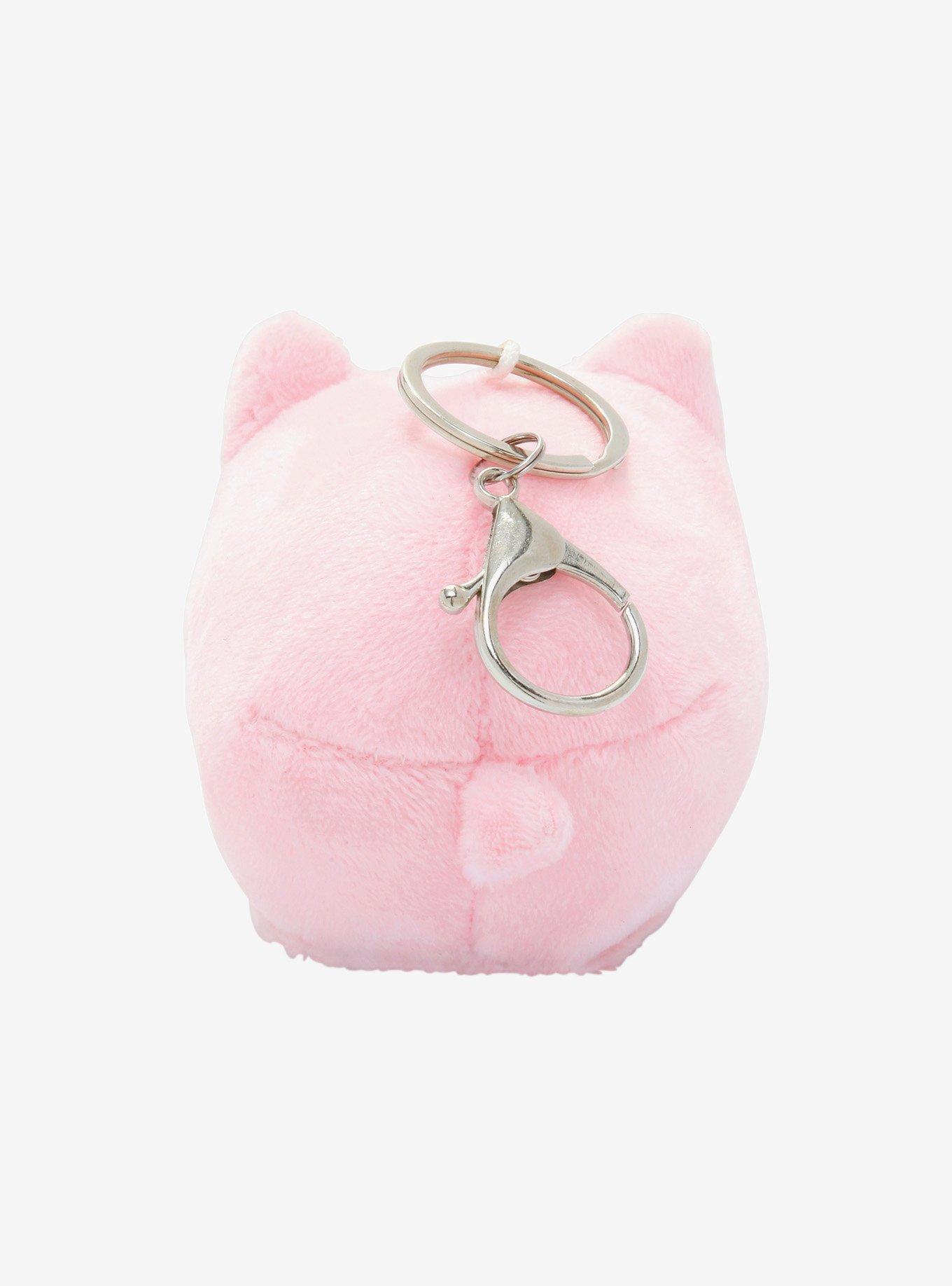 Tasty Peach Meowchi Strawberry Plush Key Chain, , alternate