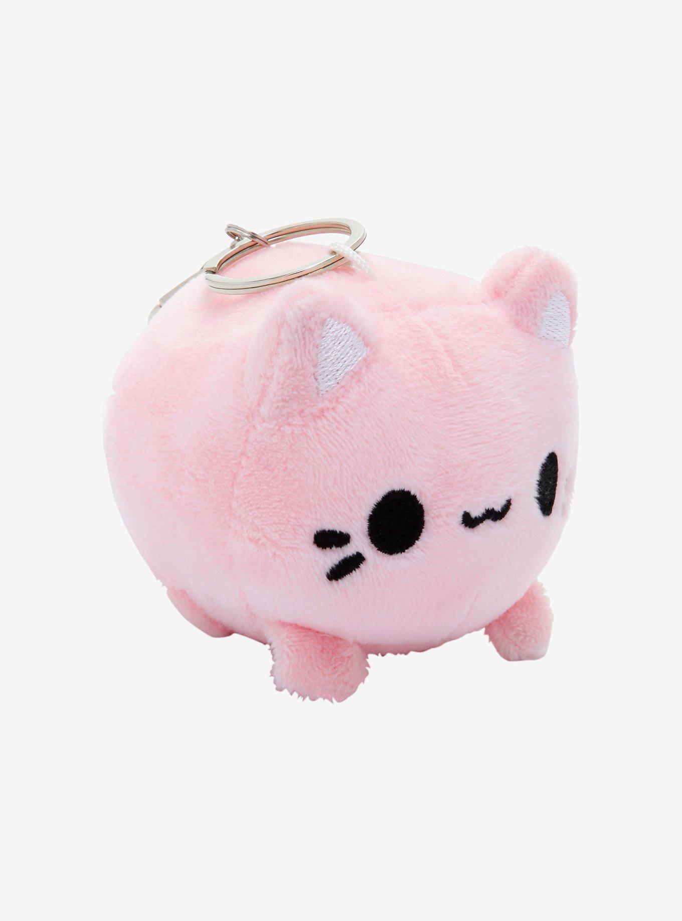 Tasty Peach Meowchi Strawberry Plush Key Chain, , alternate