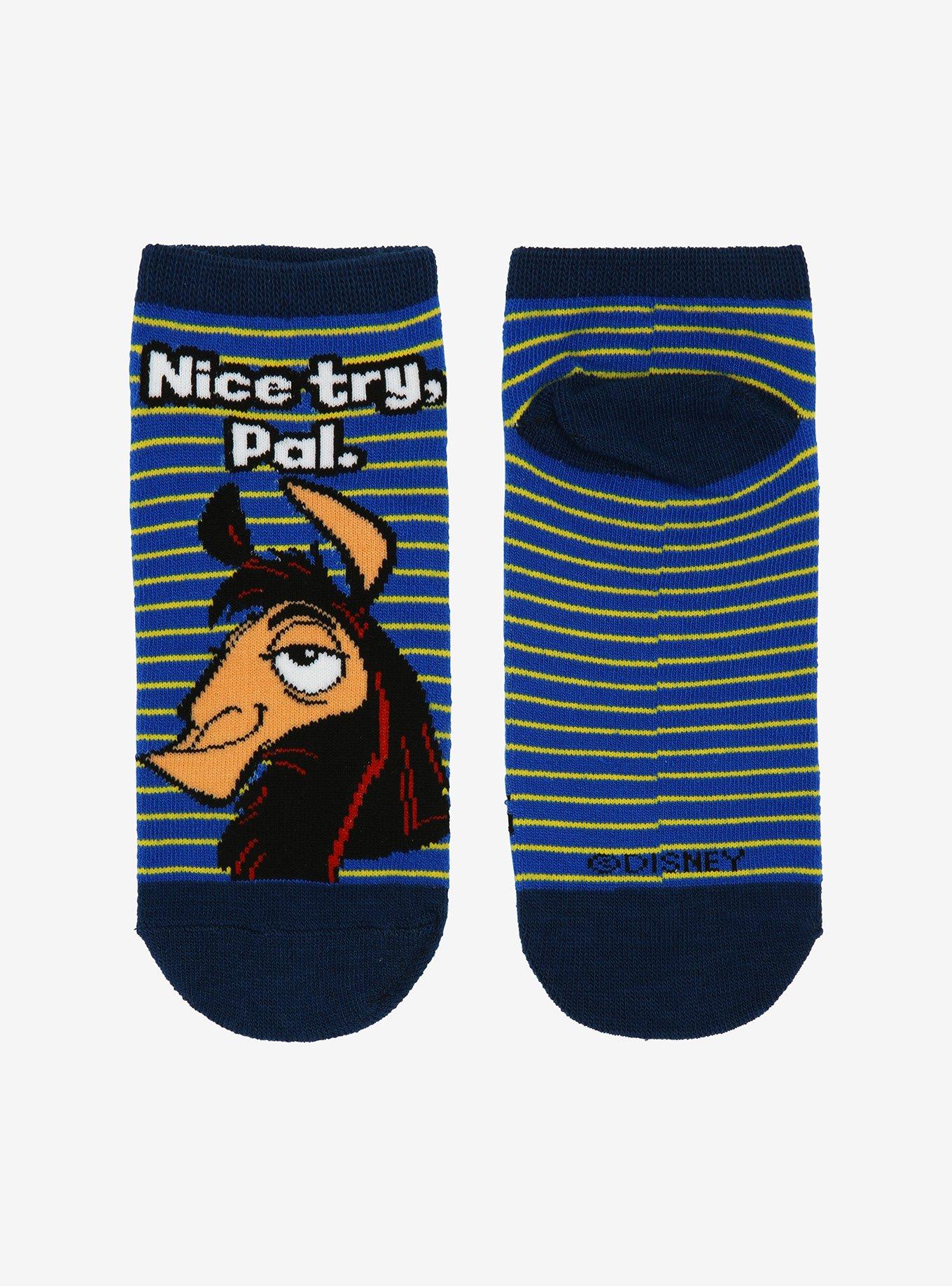 Disney The Emperor's New Groove Kuzco No-Show Socks, , alternate