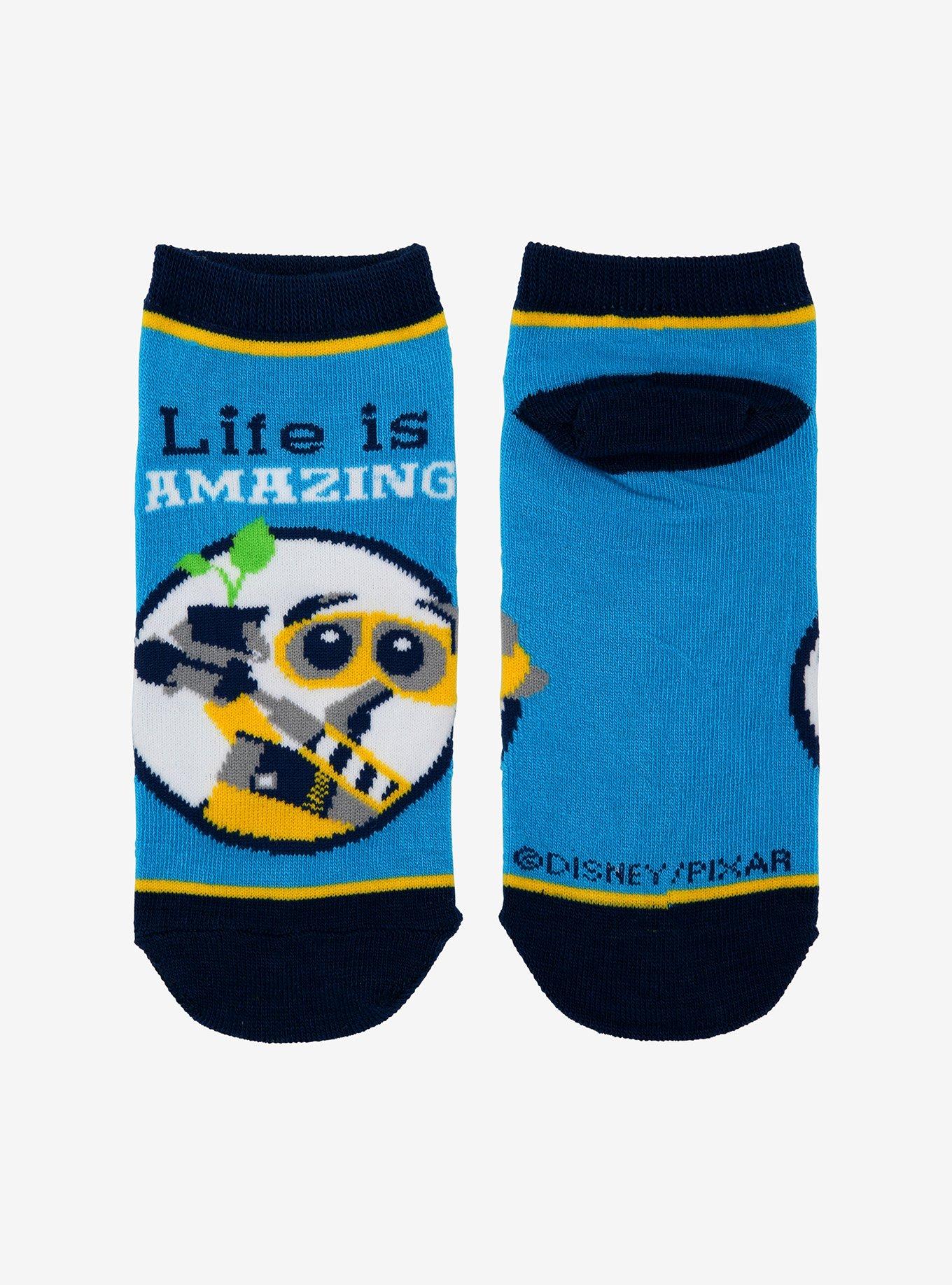Disney Pixar WALL-E Life Is Amazing No-Show Socks, , alternate