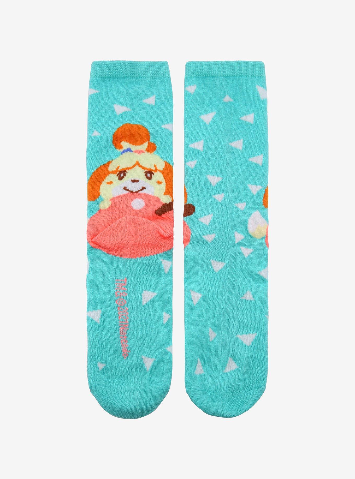 Animal Crossing Isabelle Heel Crew Socks, , alternate