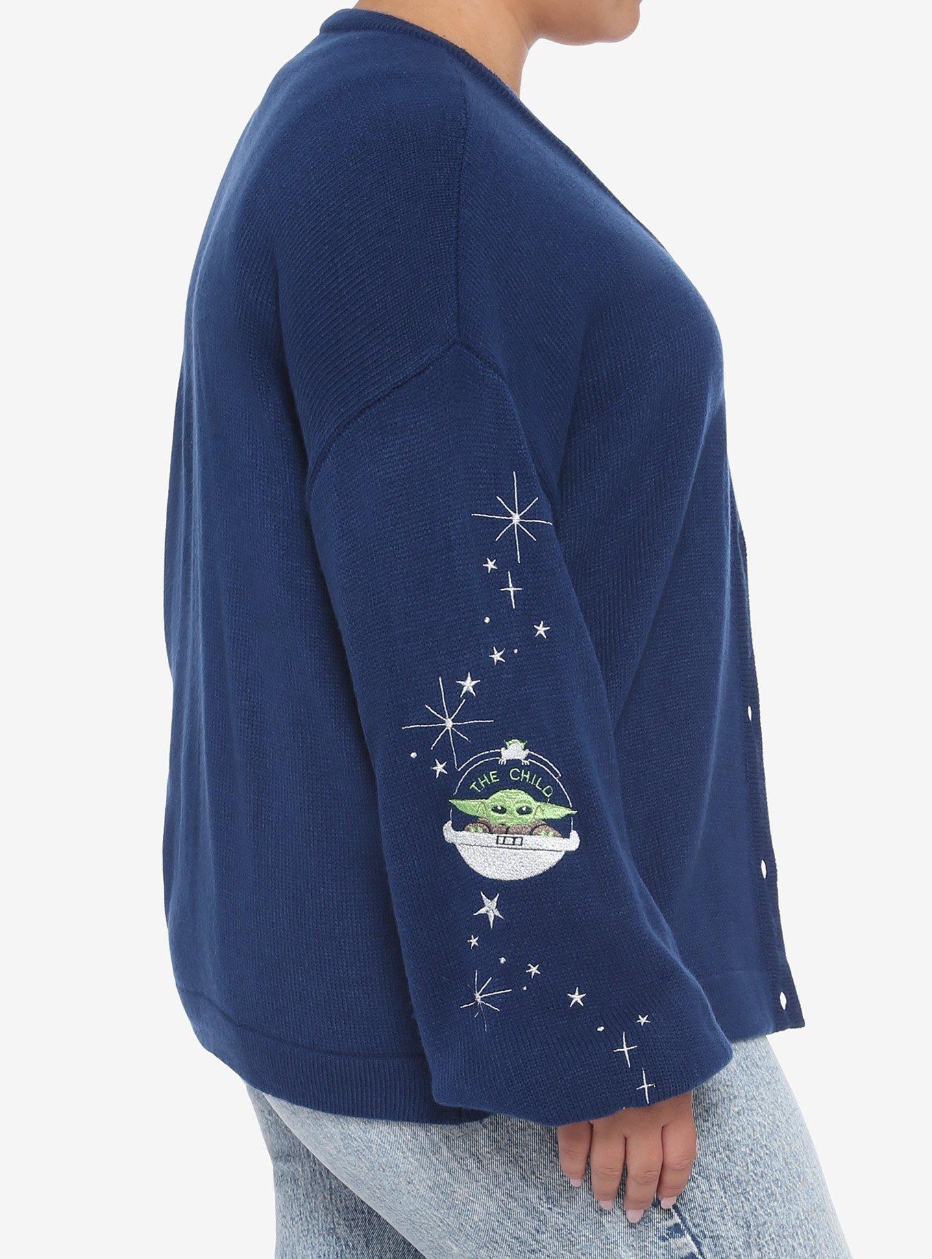 Her Universe Star Wars The Mandalorian The Child & Stars Girls Cardigan Plus Size, MULTI, alternate