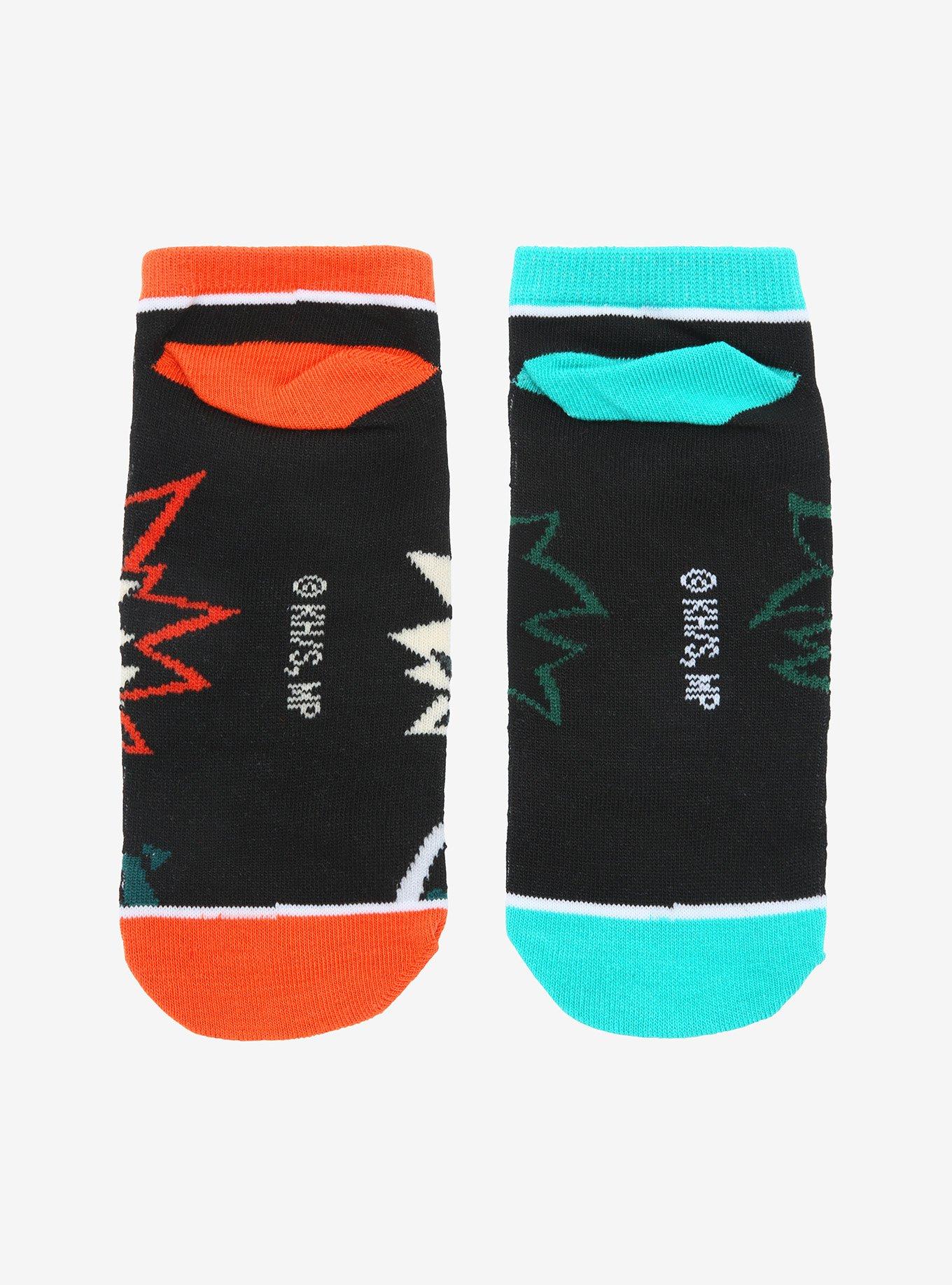 My Hero Academia Chibi Deku & Bakugo Bestie No-Show Socks, , alternate