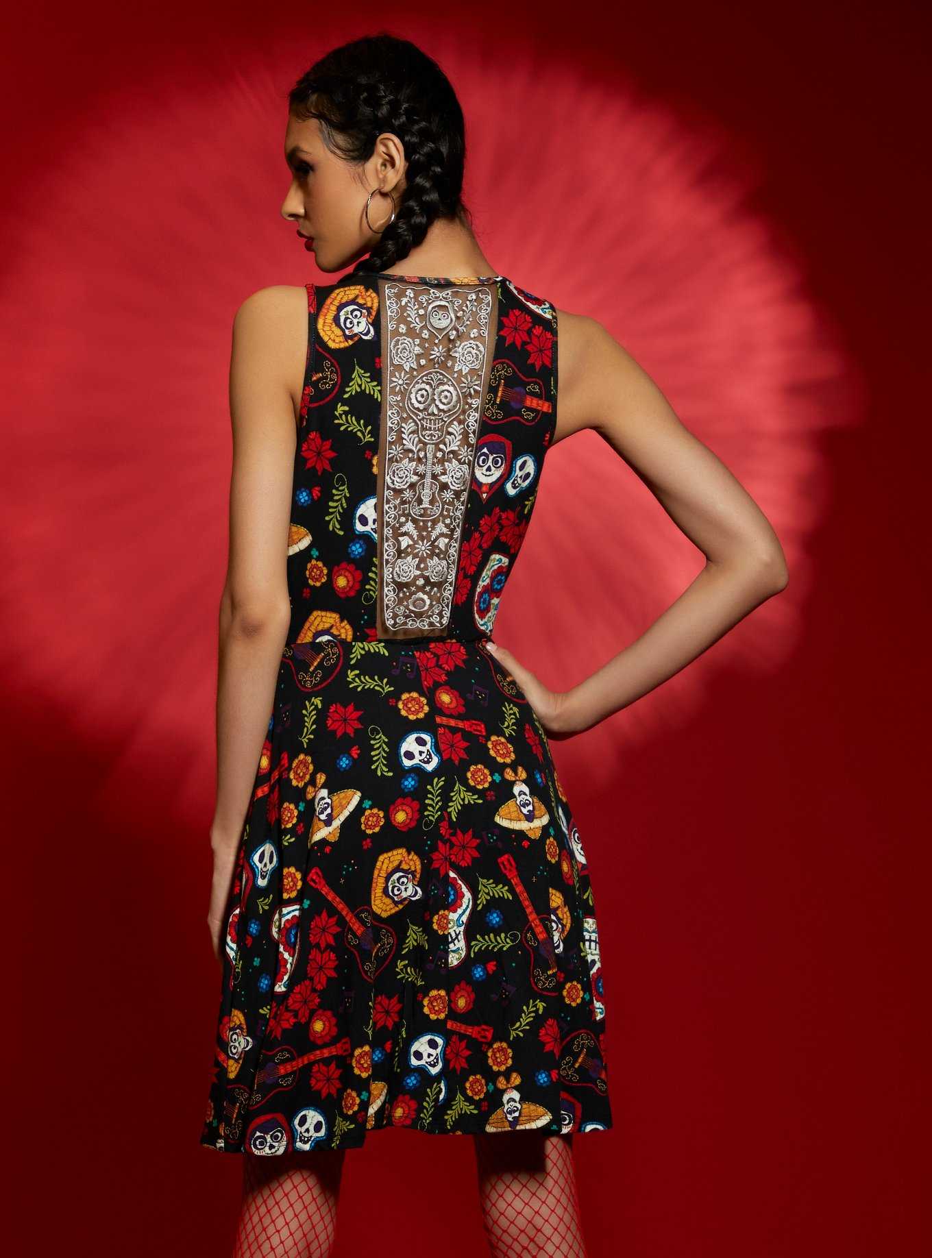 Disney Pixar Coco Floral Lace Back Dress, , hi-res