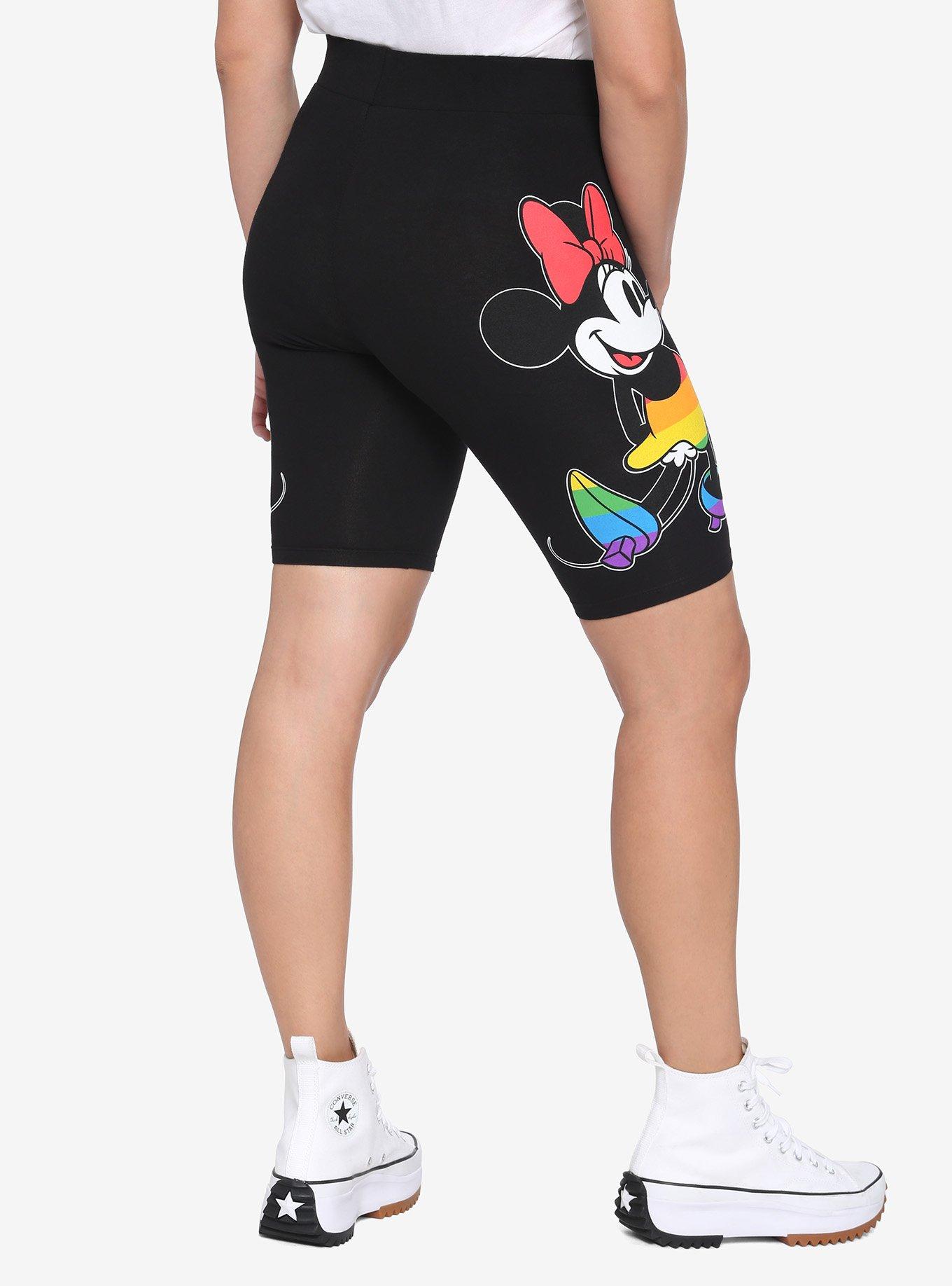 Disney Rainbow Mickey Mouse & Minnie Mouse Biker Shorts, MULTI, alternate