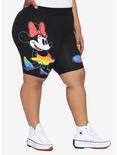 Disney Rainbow Mickey Mouse & Minnie Mouse Biker Shorts Plus Size, MULTI, alternate
