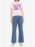 Anime Vaporwave Girls Crop T-Shirt, PINK, alternate