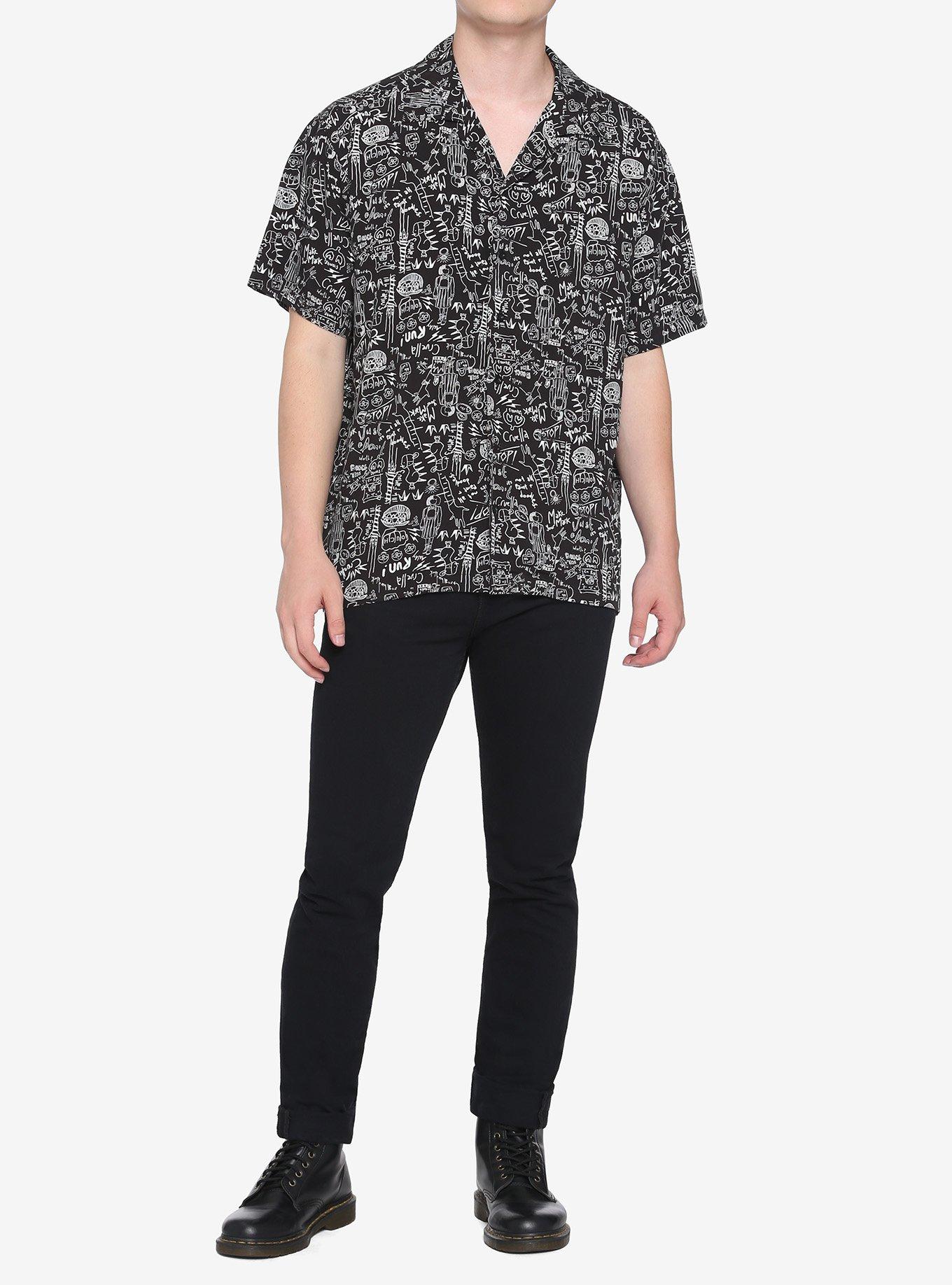 Our Universe Disney Cruella Icon Woven Button-Up, MULTI, alternate