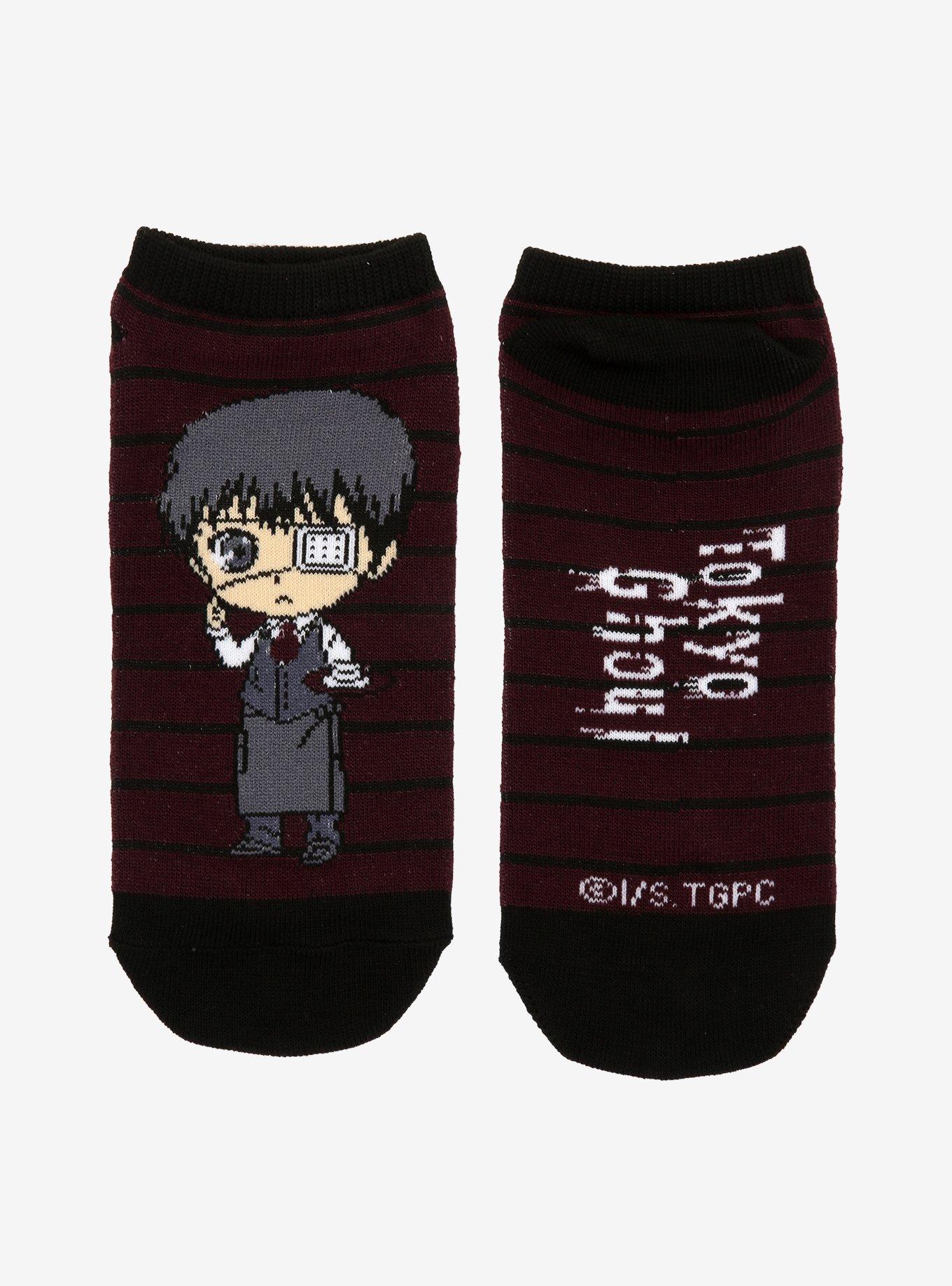 Tokyo Ghoul Chibi Ken Kaneki Waiter No-Show Socks, , alternate