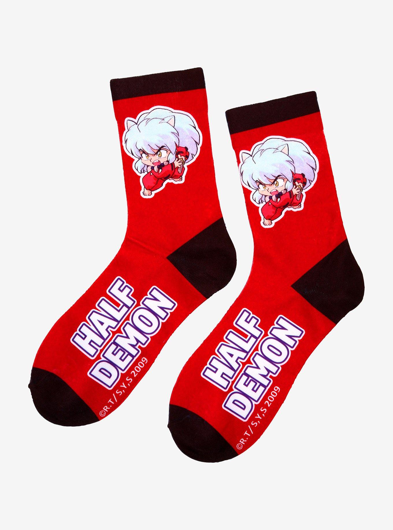 InuYasha Half Demon Crew Socks, , alternate
