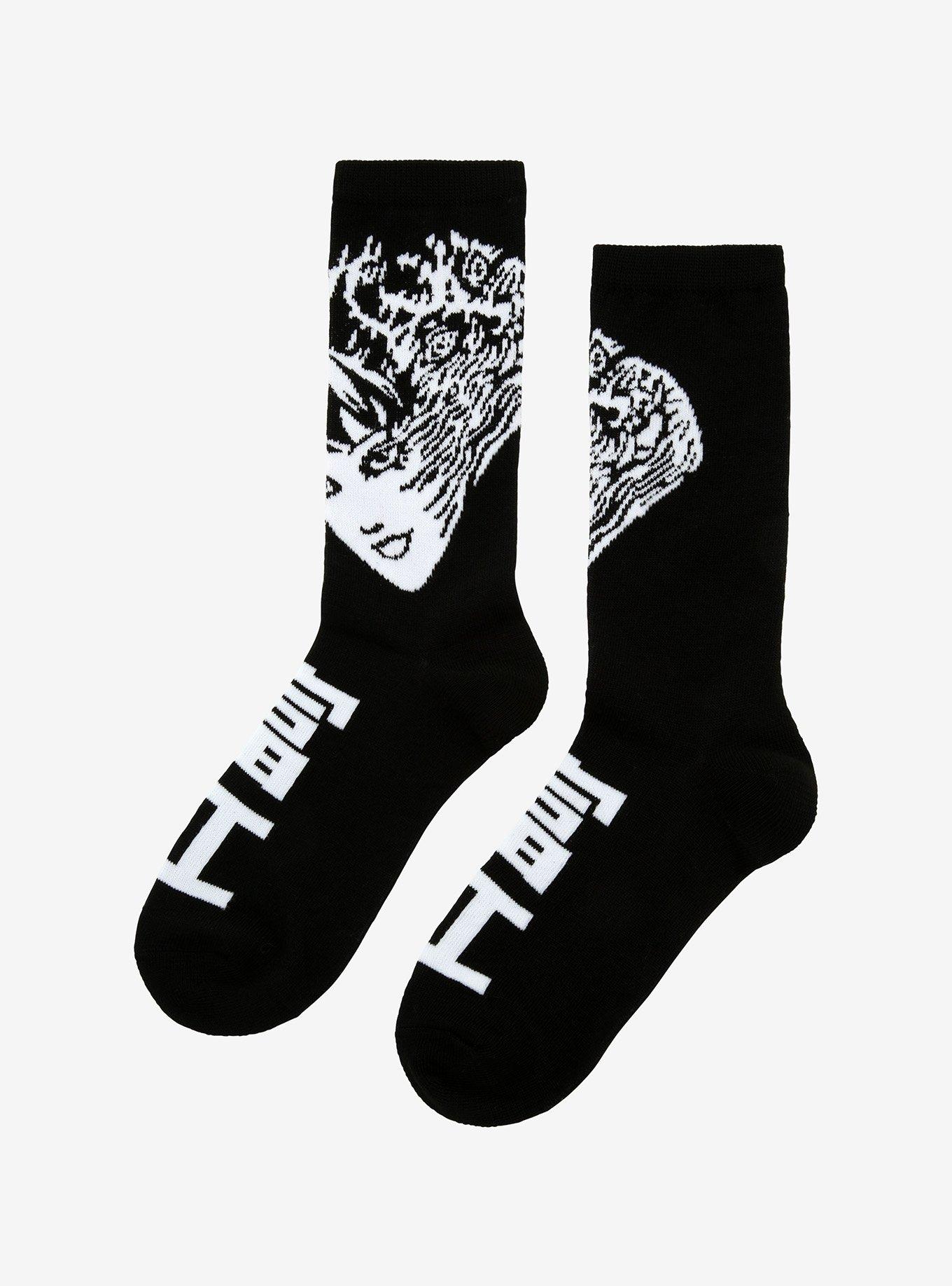 Junji Ito Tomie Face Crew Socks, , alternate
