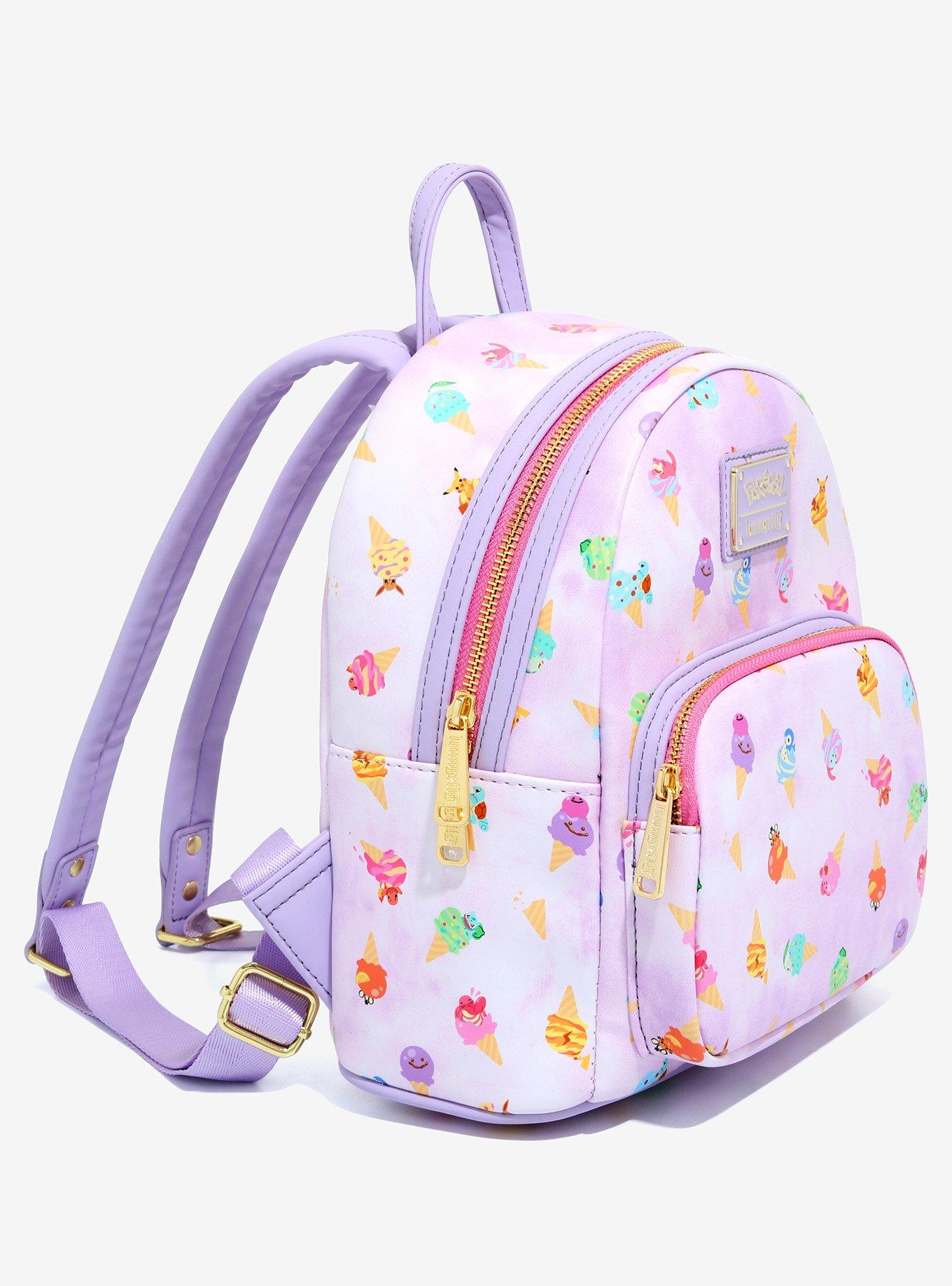 Loungefly Pokemon Ice Cream Acid Wash Denim Mini Backpack