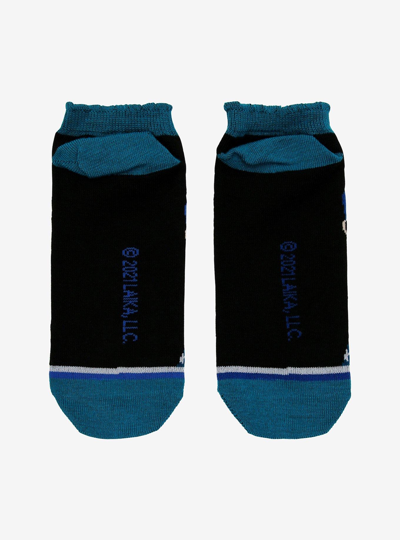 Coraline Blue No-Show Socks, , alternate