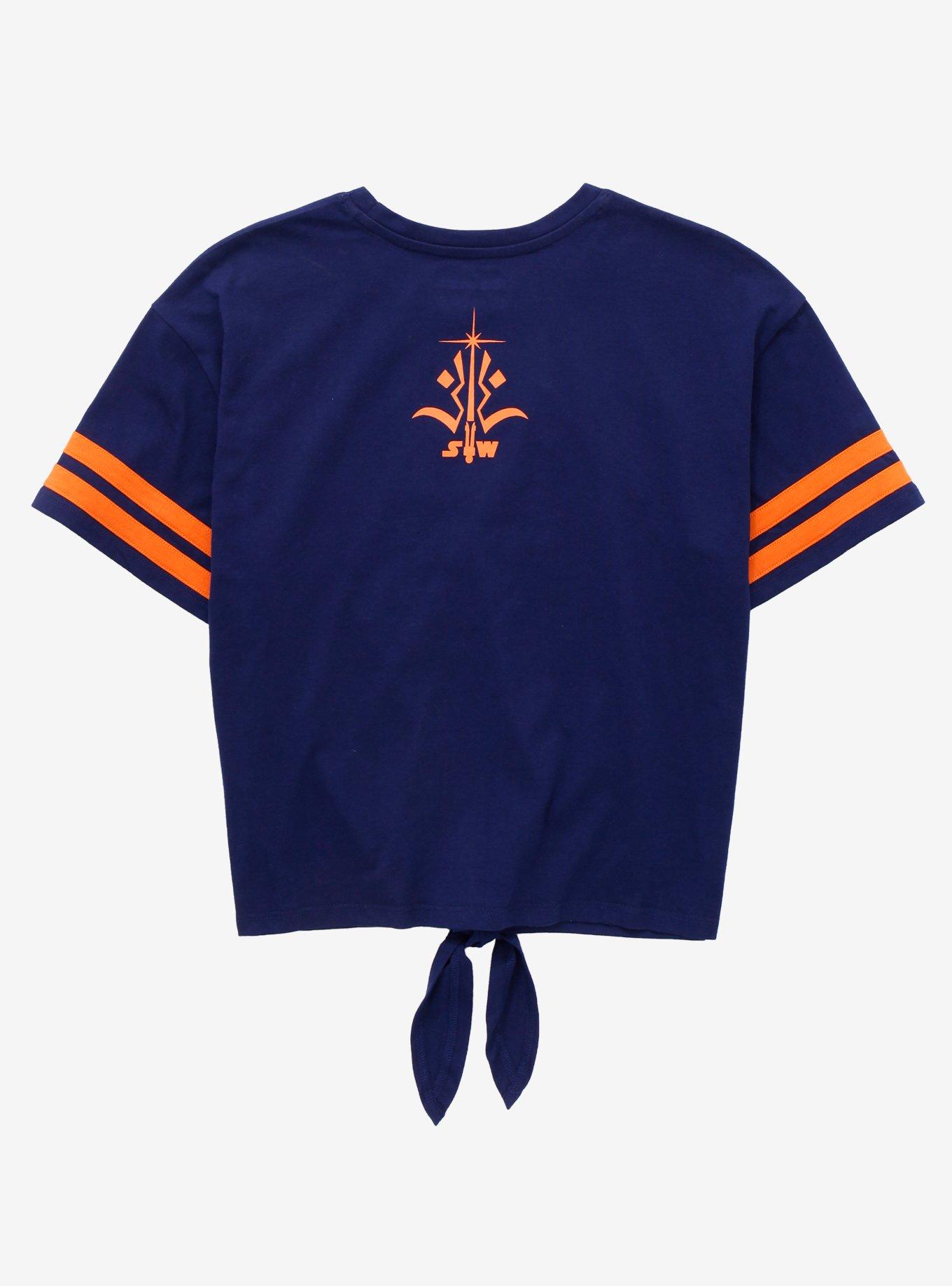 Her Universe Star Wars Ahsoka Tano Varsity Stripe Tie-Front T-Shirt Her Universe Exclusive, MULTI, alternate