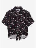 Her Universe Star Wars Dark Side Galactic Empire Neon Tie-Front Woven Button-Up Her Universe Exclusive, MULTI, alternate