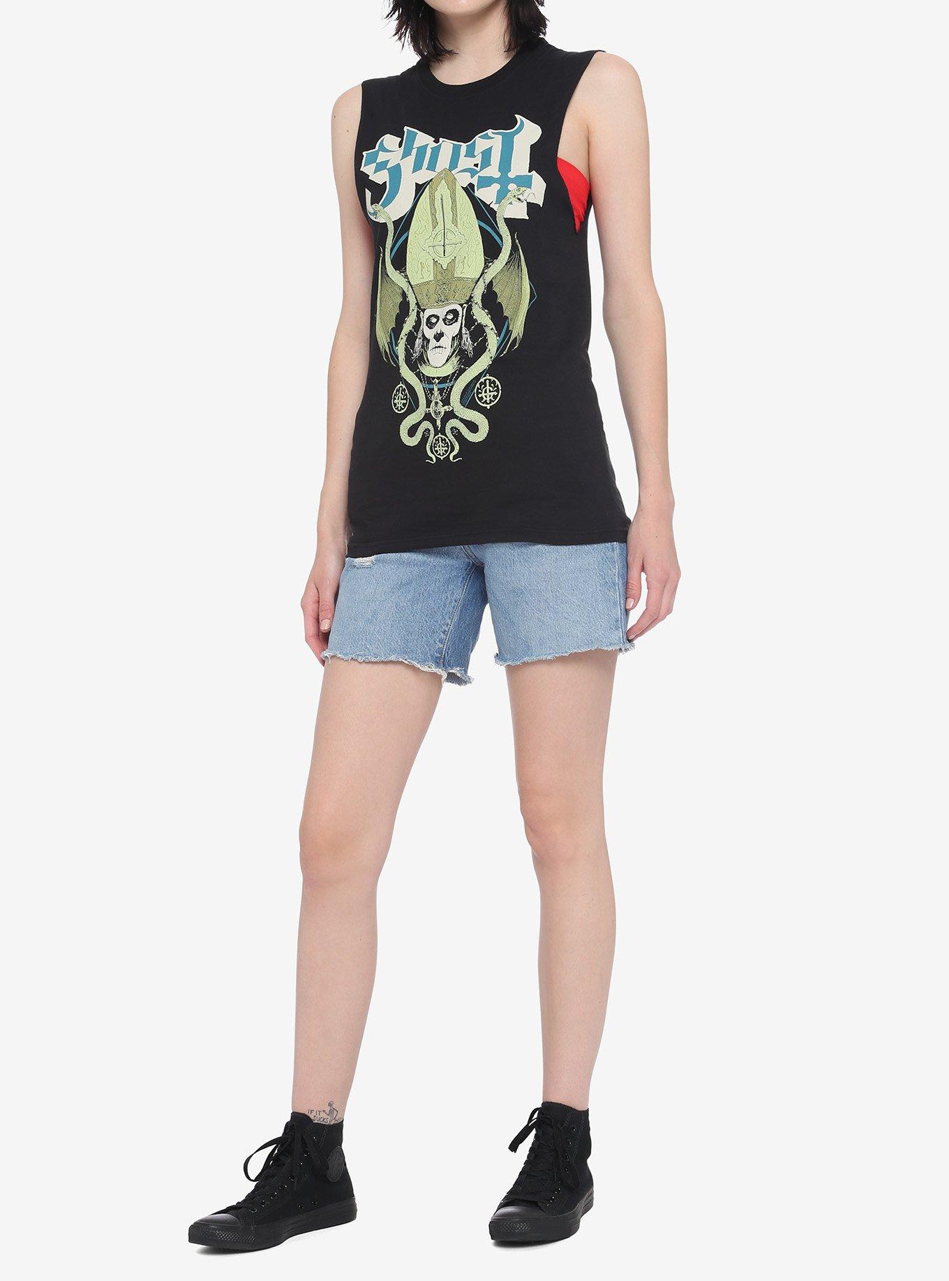 Ghost Papa Nihil Serpents Girls Muscle Top, BLACK, alternate