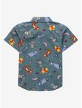 Disney Winnie the Pooh Floral Toddler Woven Button-Up - BoxLunch Exclusive, GREY, alternate