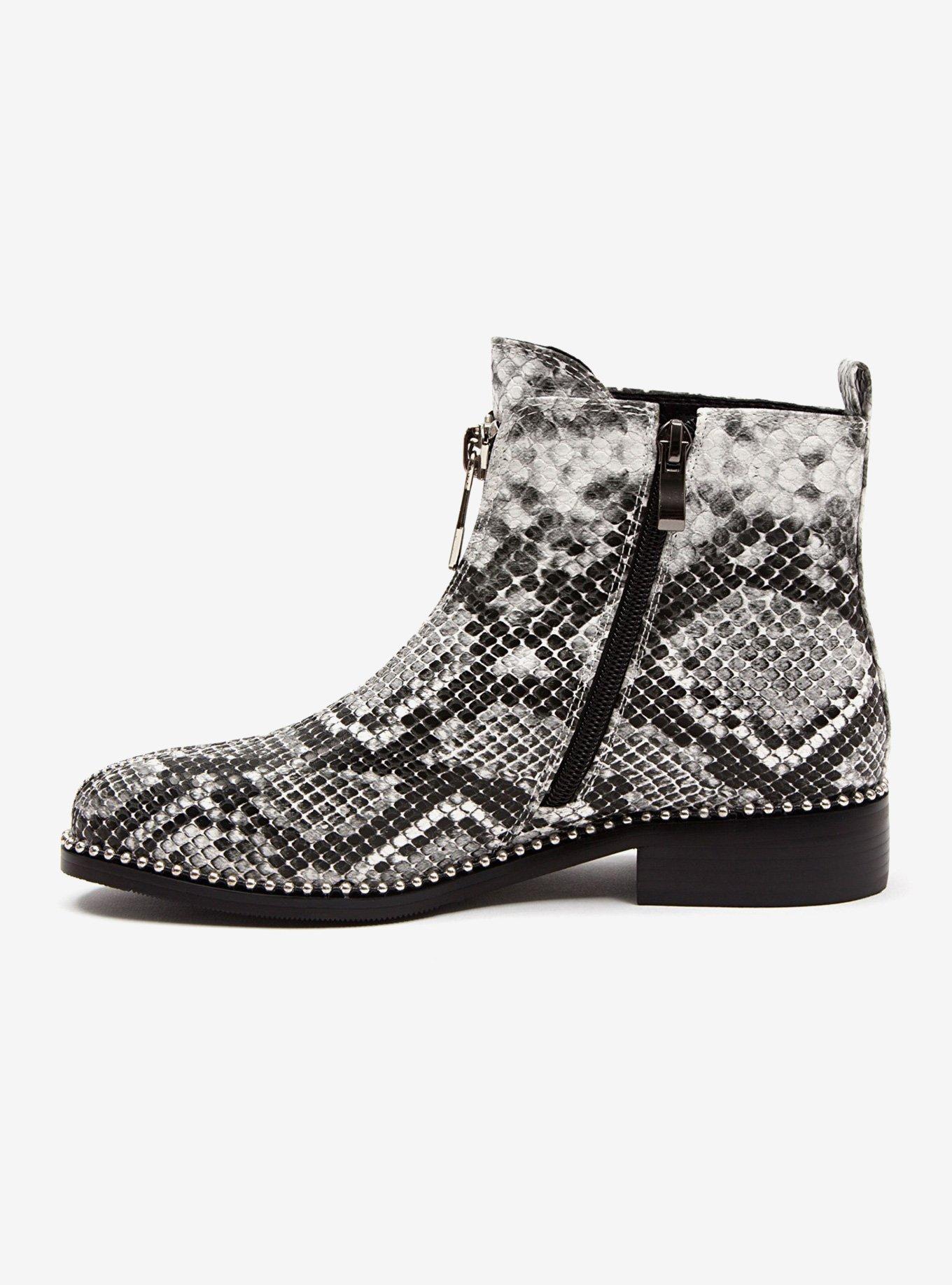 Zippy Snake Stud Bootie Black/White, , hi-res